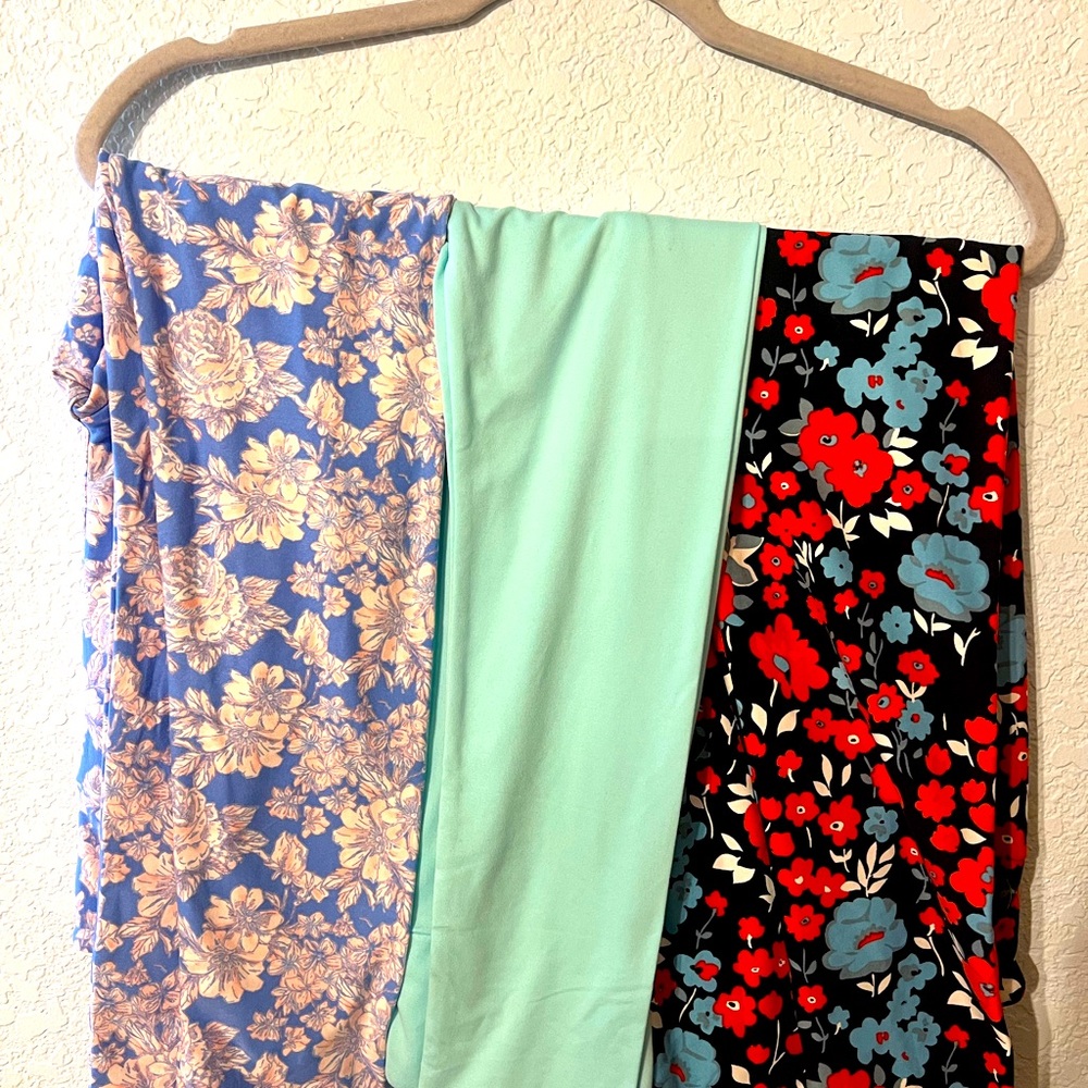 3 Pairs Of Lularoe Leggings Size Os (One Size) Nw… - image 5